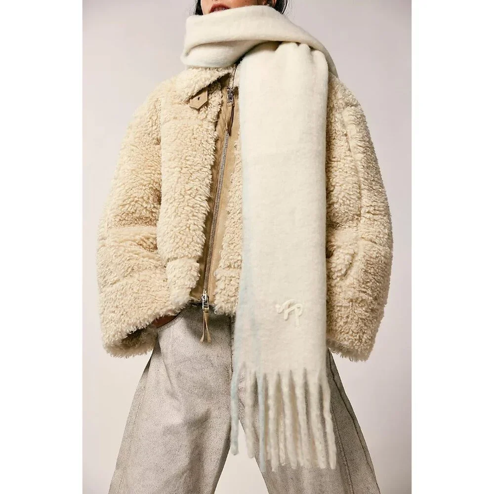 FREE PEOPLE Winter Chill Blanket Scarf / Ivory